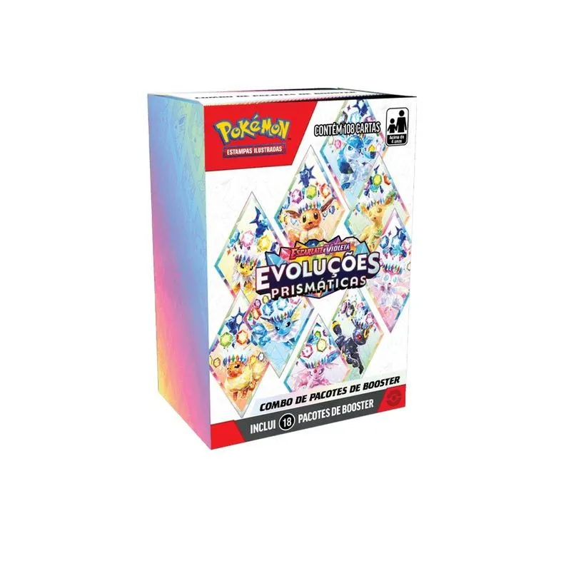 Booster Box Evoluções Prismáticas com 18 boosters Pokémon Estampas Ilustradas em português