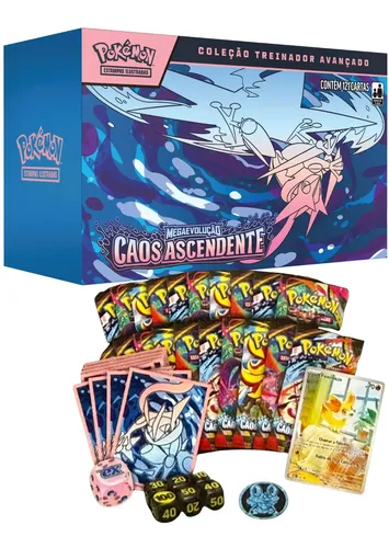 Verso da Elite Trainer Box Caos Ascendente (PT-BR)